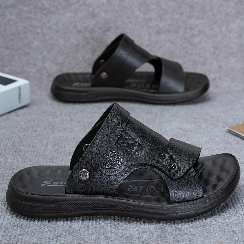 

Сандалии мужские повседневные летние новые водонепроницаемые нескользящие с мягкой подошвой для вождения пляжные туфли двойного назначения мужские крутые тапочки 39