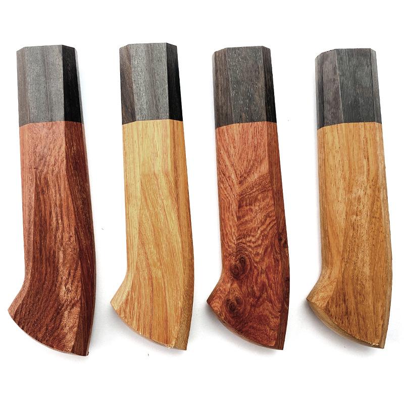 Natural Solid Wood Japanese Style Kitchen Knife Octagonal Wooden Handle Scales Diy Making Accessories Parts
