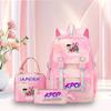 3 Peças/conjunto Mochila Fofa Estampada de Anime Kpop Bolsa de Viagem de Grande Capacidade para Adolescente Menina Menino Mochila Escolar Presente para Criança Rucksack
