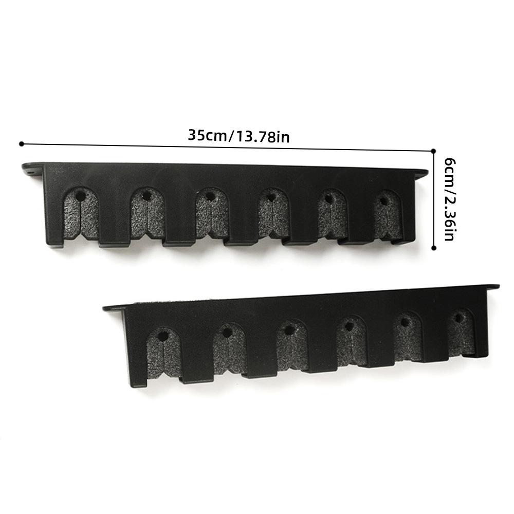 1 Pair Horizontal Fishing Rod Rack Wall-mounted Fishing Pole Holder for Garage and Boat