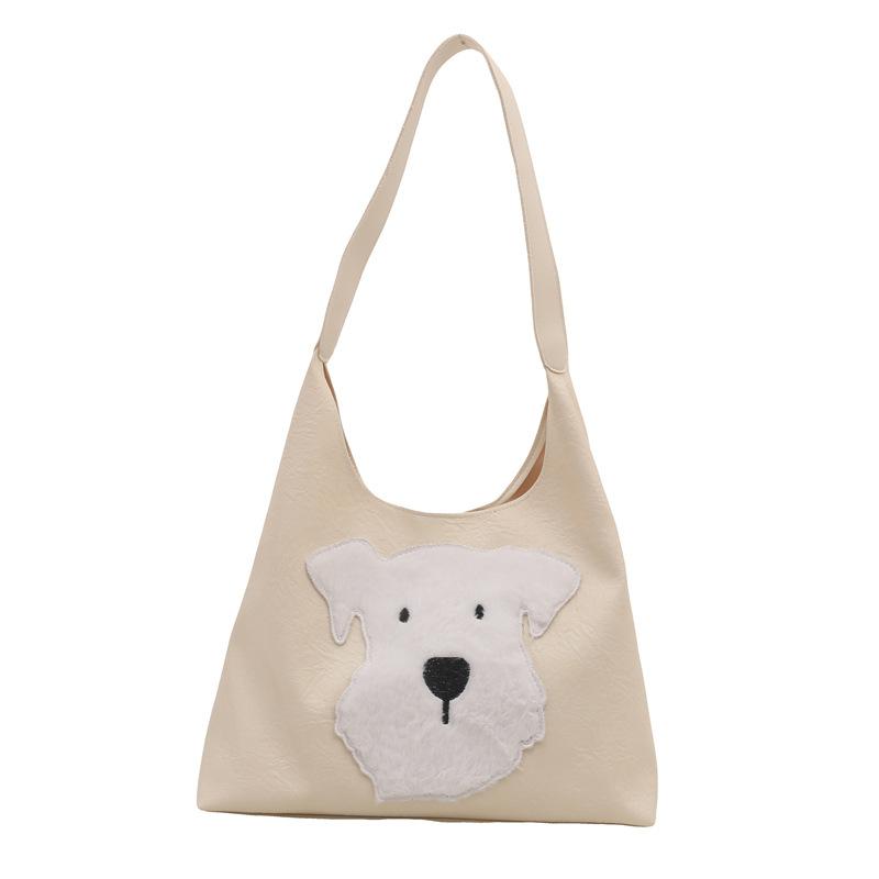 Tote Bag Season Large Capacity Simple Fashion Shoulder Bag Cartoon Puppy Women'S Bag