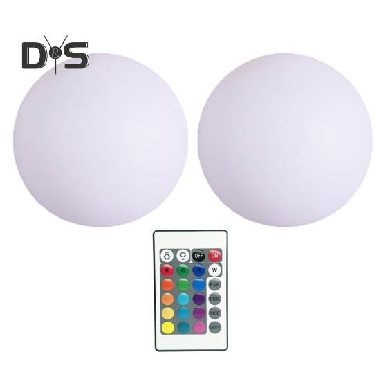 2/4 szt. Pływające światło basenowe z pilotem 16 kolorów RGB Zmieniające IP68 Wodoodporne Zasilane bateryjnie Zewnętrzny basen Wanna z hydromasażem Świecąca kula okrągła