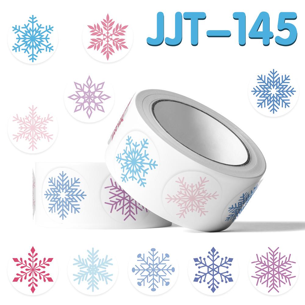 Cartoon Snowflake Series Stickers, 500 Sheets/Roll - DIY Decoration & Envelope Sealing.