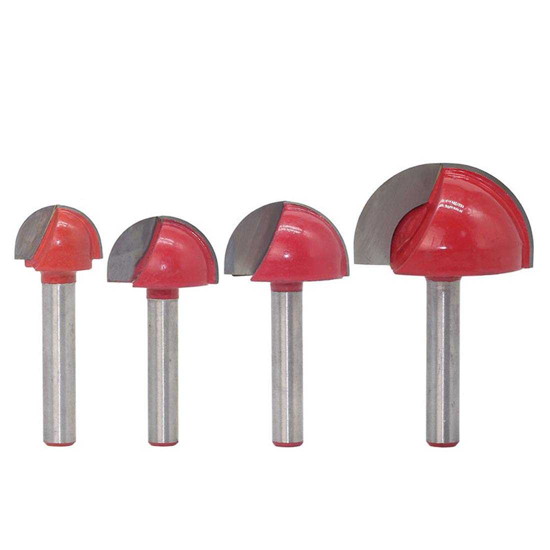 

SeonFook Set of 6mm Carbide Router Round Nose Router Bits for Electric Router Bits for Woodworking 4-Piece U-Groove Bits, 6.35mm Shank, Trimmers,