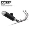 Slip-on Motorcycle Exhaust Header Link Pipe And Muffler For Tenere 700 T7 T700 XTZ700 2019-2025