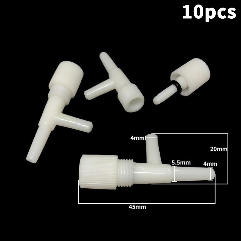 10Pcs 4Mm Aquarium Air Control Valve Tap Aquarium Fish Tank Air Pump Connector Control Valve Air Pipe Tube For Aquarium