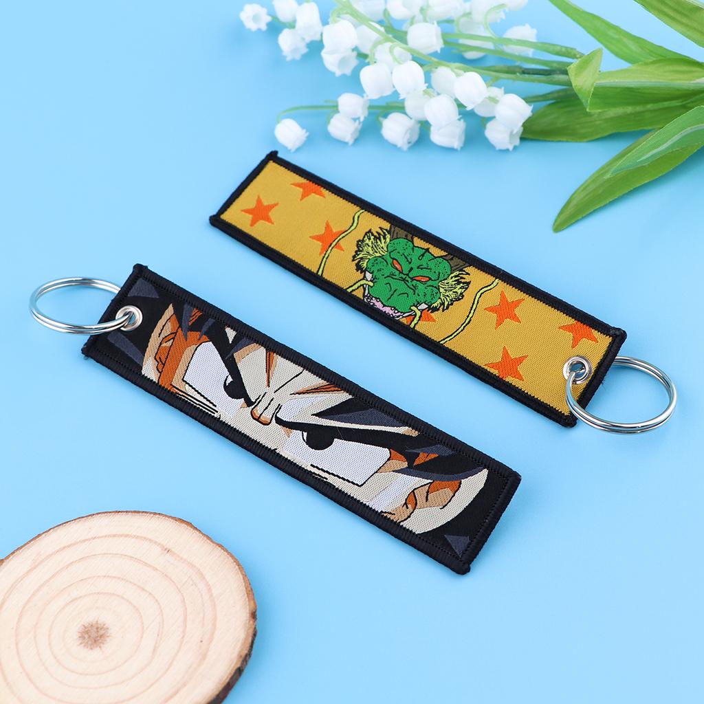 Cool Anime Key Tag Keychain Backpack Holder Goku Master Roshi Cartoon Anime Key Chain Bag Car Keyring Accessories Gifts
