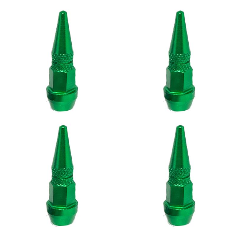 Bullet Valve Caps Car Motorcycle Wheel Tire Valve Caps Alloy Spike Shaped Aluminum Car Styling Auto Exterior Accessories 4Pcs