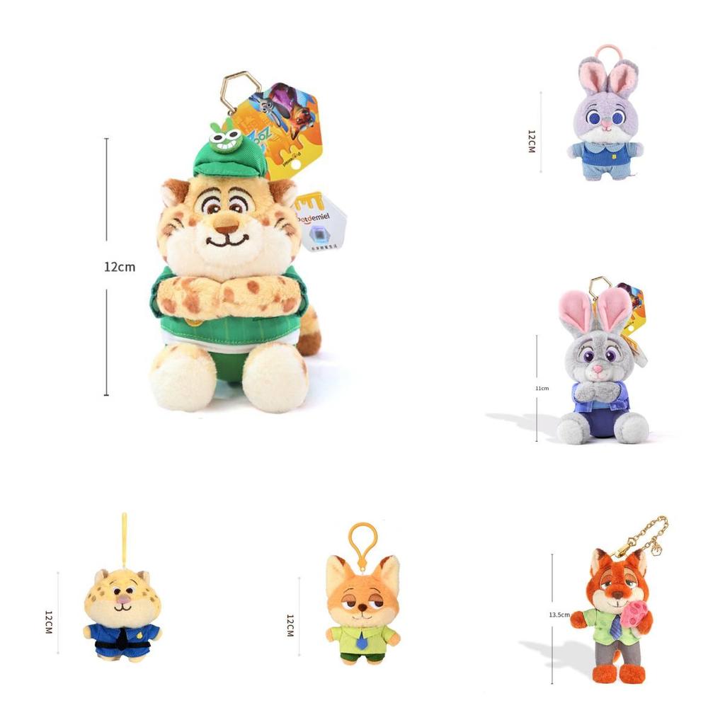 Zootropolis Judy Nick Fox Plush Keychain Cute Backpack Charm For Girls