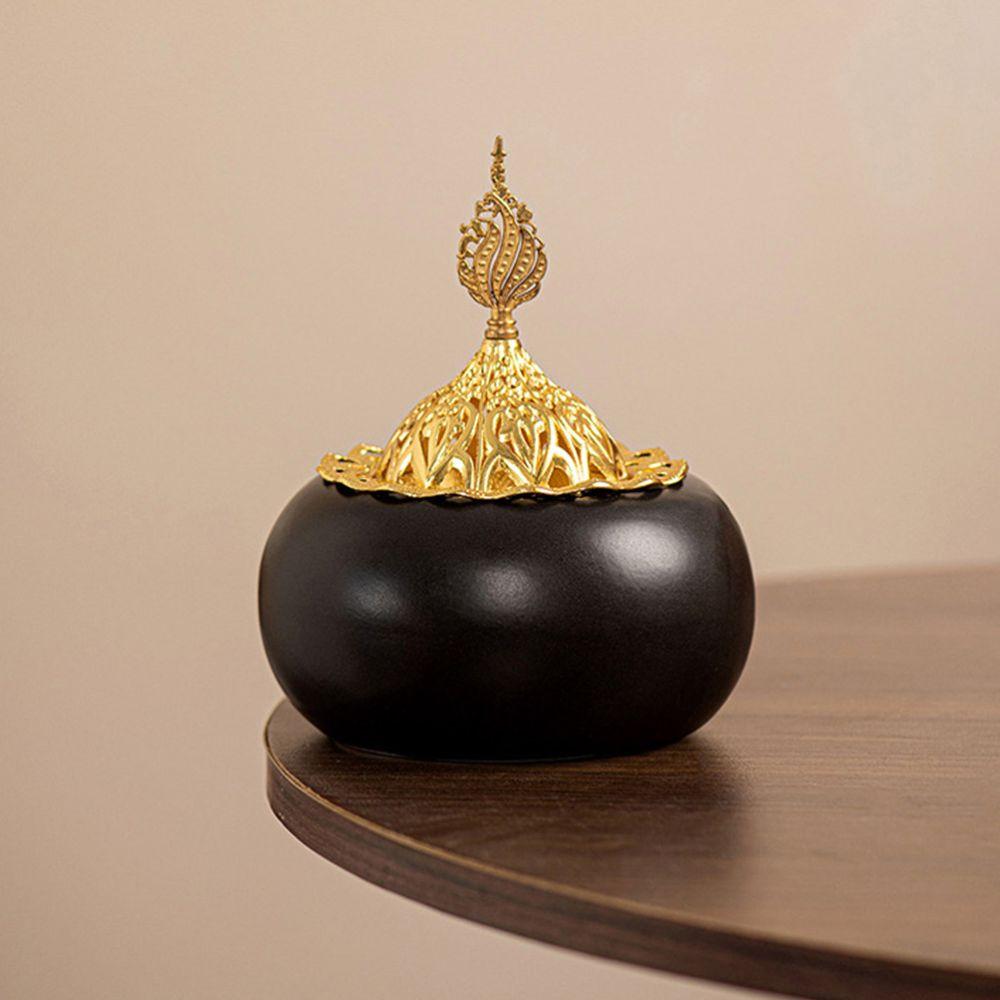 Ceramic Aromatherapy Censer Arabian Dome Design Incense Burning Tray Bakhoor Holder Office