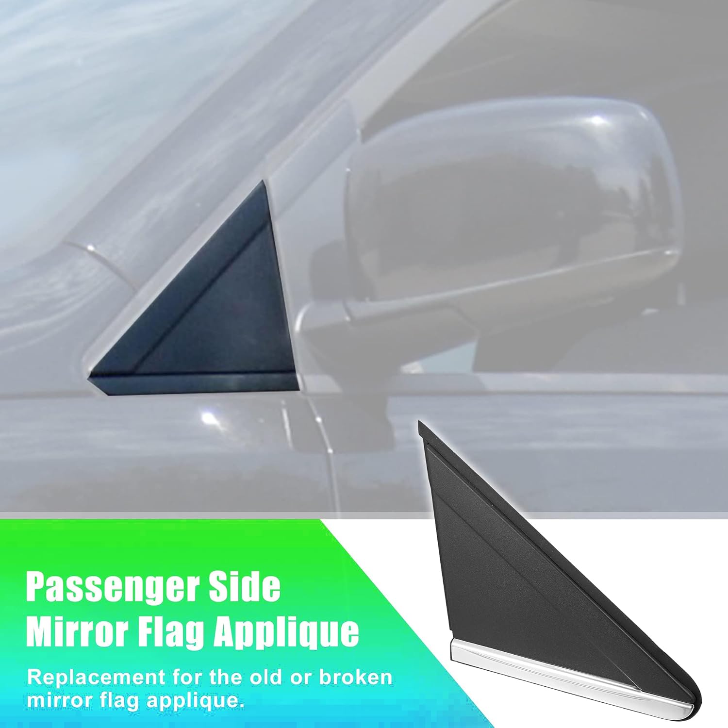 

Unifizz Passenger Side Mirror Flag Applique 1BE421XFAB 1BE421XFAA for Ch-ry-sler Town&Country 08-16 for Grand Caravan 08-20 for Ram C/V 2012 2015