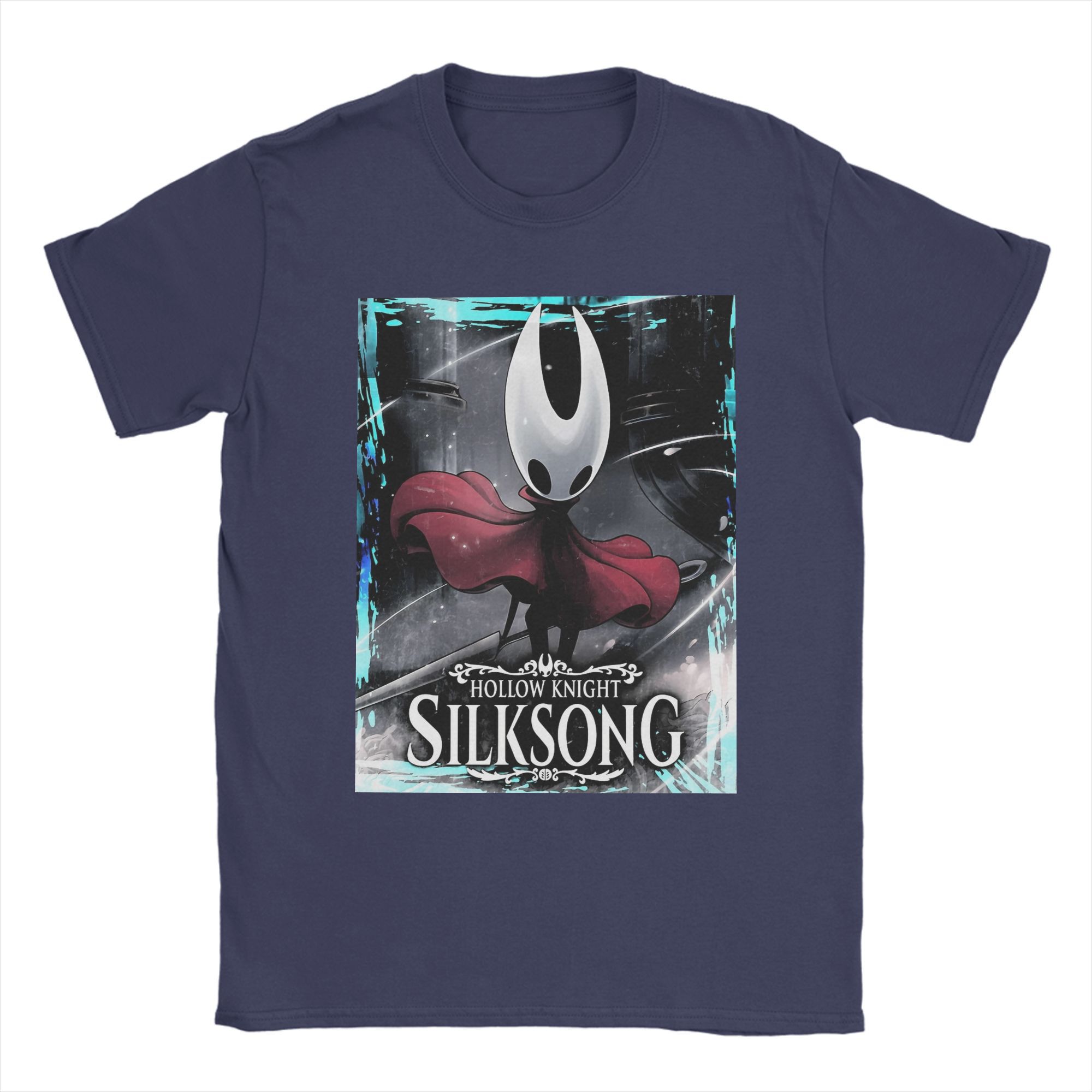 

Men s T-Shirts Hollow Knight Silksong Vintage Cotton Tees Short Sleeve T Shirts Crewneck Clothes Graphic 4XL