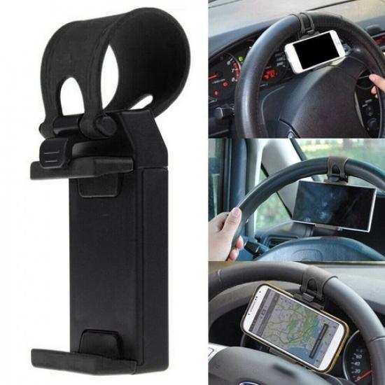 Phone Holder 55-75mm Black Car GPS Mount Navigation Silicone Pad Stand