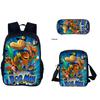 Dog Man 3Pcs Set Boy Funny Cartoon Schoolbag with Shoulder Bag Pencil Case Game Print Backpack Waterproof Children Boolbag