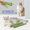 Cat Toy - Little Green Snake Plush Toy - Simulated Green Snake for Amusing Cats - Self-relaxing Paper Toy with Sound Effect