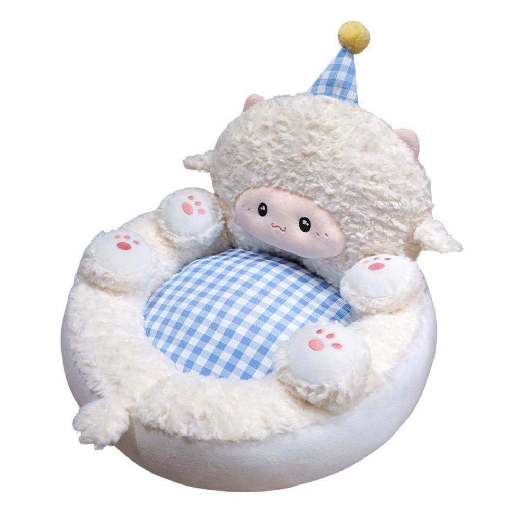 Soft Seat Pad Plush Fabric Lazy Seat Pillow Versatile Floor Cushion Balcony