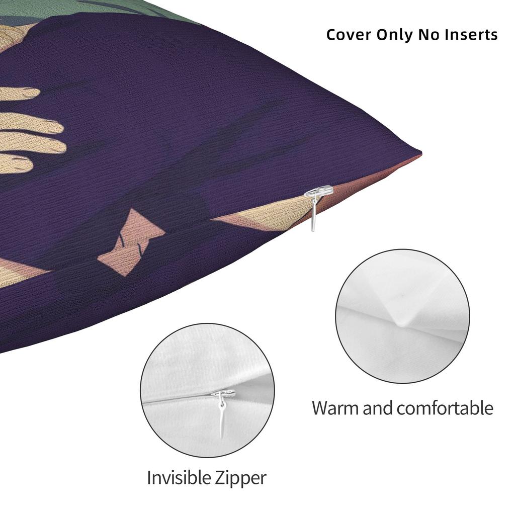 Dekoracyjne Poszewki na Poduszki Banana Fish Akcesoria Anime Poszewka na Poduszkę do Łóżka Pokrowiec na Poduszkę z Zamkiem Błyskawicznym Wielorazowego Użytku