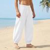 Men's Cotton-Linen Summer Straight-Leg -Color Casual Trousers