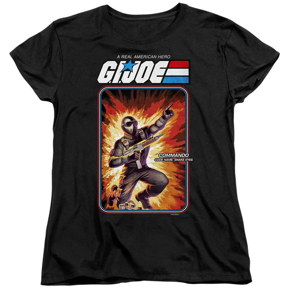 

G.I. Joe Snake Eyes Card Womens T Shirt Black Officially Licensed 2XL
