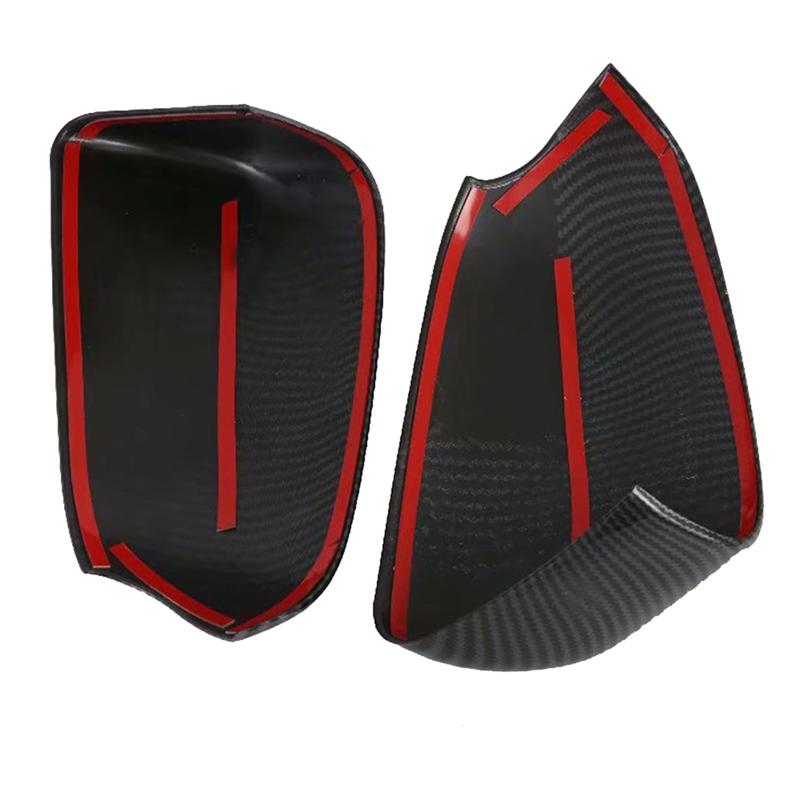 2Pcs Carbon Fiber Rear View Mirror Cover-Side Door Mirror Cover Cap For Hyundai Venue --A87Q