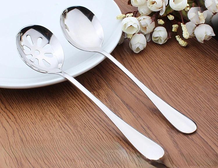 Stainless Steel Slotted Serving Spoons, Creative Male Spoon, Dinner Tableware, Skimming Tools, Kitchen Utensils, Self-Service, 2