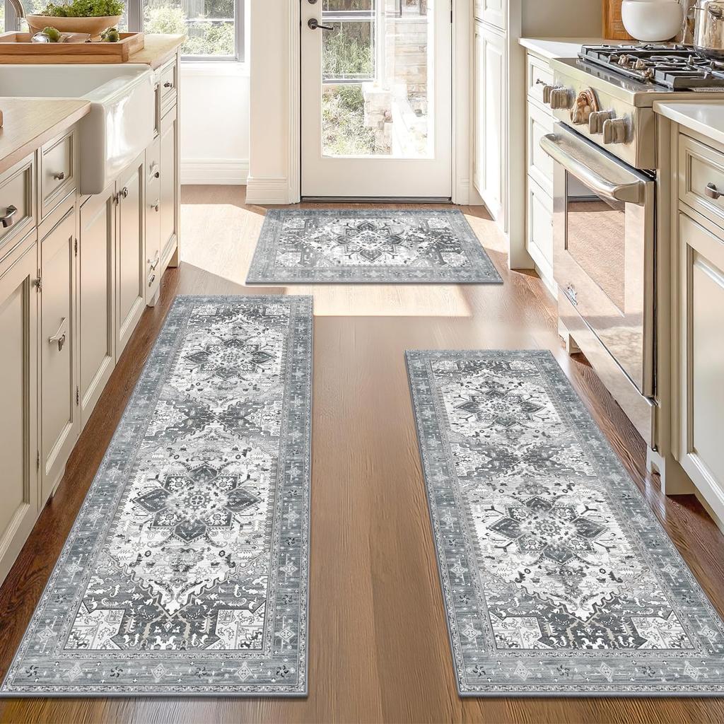2/3pcs Bohemian Kitchen Carpet - Durable And Easy To Clean Long-Strip Floor Mat For Hallway - Home Decoration