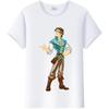 Blusa da Donna Cartone Animato Disney Kawaii Principessa Rapunzel T-shirt Estive Y2k Harajuku Coreane Abbigliamento Oversize Camicie da Ragazza