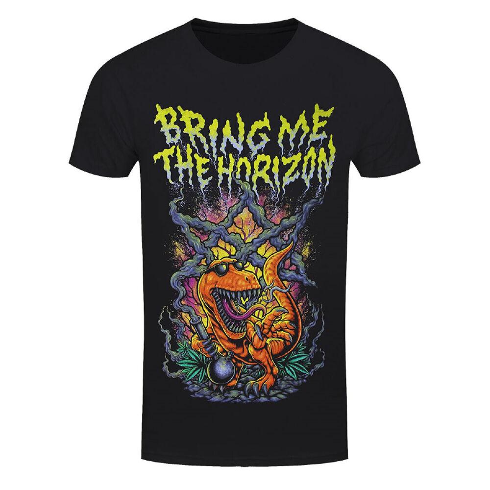 

Bring Me The Horizon T-Shirt BMTH Smoking Dinosaur Band Official New Black XL
