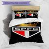 Paulo Fc Emblem Printed Pattern Duvet Cover Set – Includes 1 Duvet Cover and 2 Matching Pillowcases Bedroom Decor Christmas Gifts