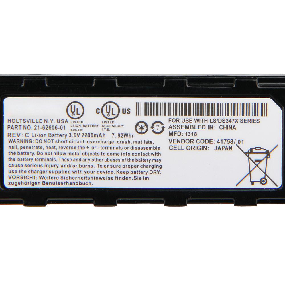 Replacement Battery 21-62606-01 For Honeywell 8800 Symbol LS3478 DS3478 LS3578 DS3578 Rechargeable Battery 2200mAh