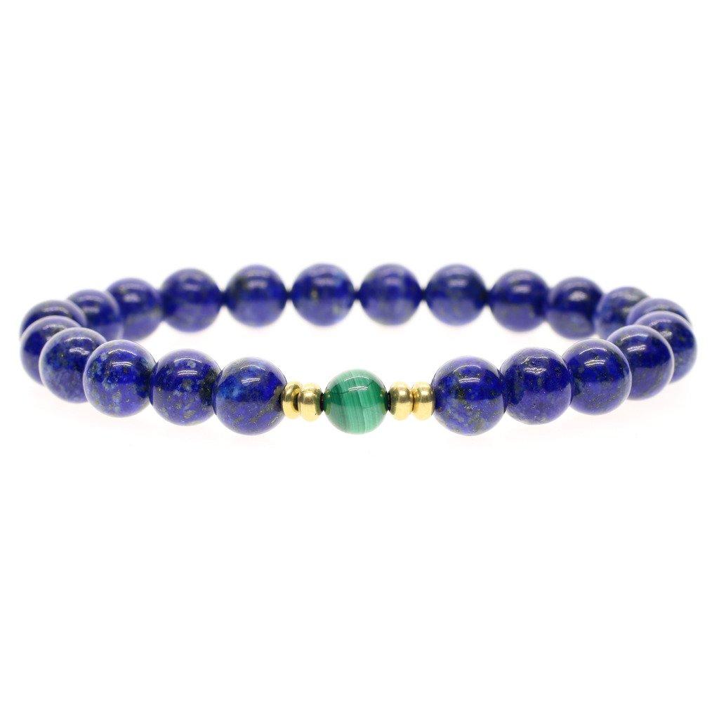 

Lapis lazuli malachite amulet power stone bracelet [Coai]