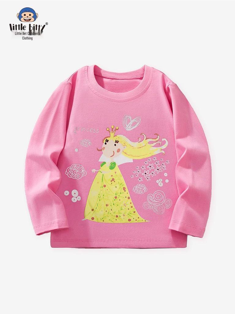 25th Anniversary Girls' Long-Sleeve Cartoon Knit Sweater - Cute Autumn/Winter Round-Neck Top