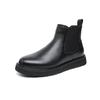 Mode Herren Casual Business Büro Chelsea Boots Herbst Winter Schuhe Cowboy Original Lederstiefel Schwarz Stilvolle Plateau Stiefeletten