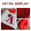 Initials Xmas Stocking Holiday Season Letter Present Premium Knitted Exquisitely Embroidered Stocking Present Bag For Christmas