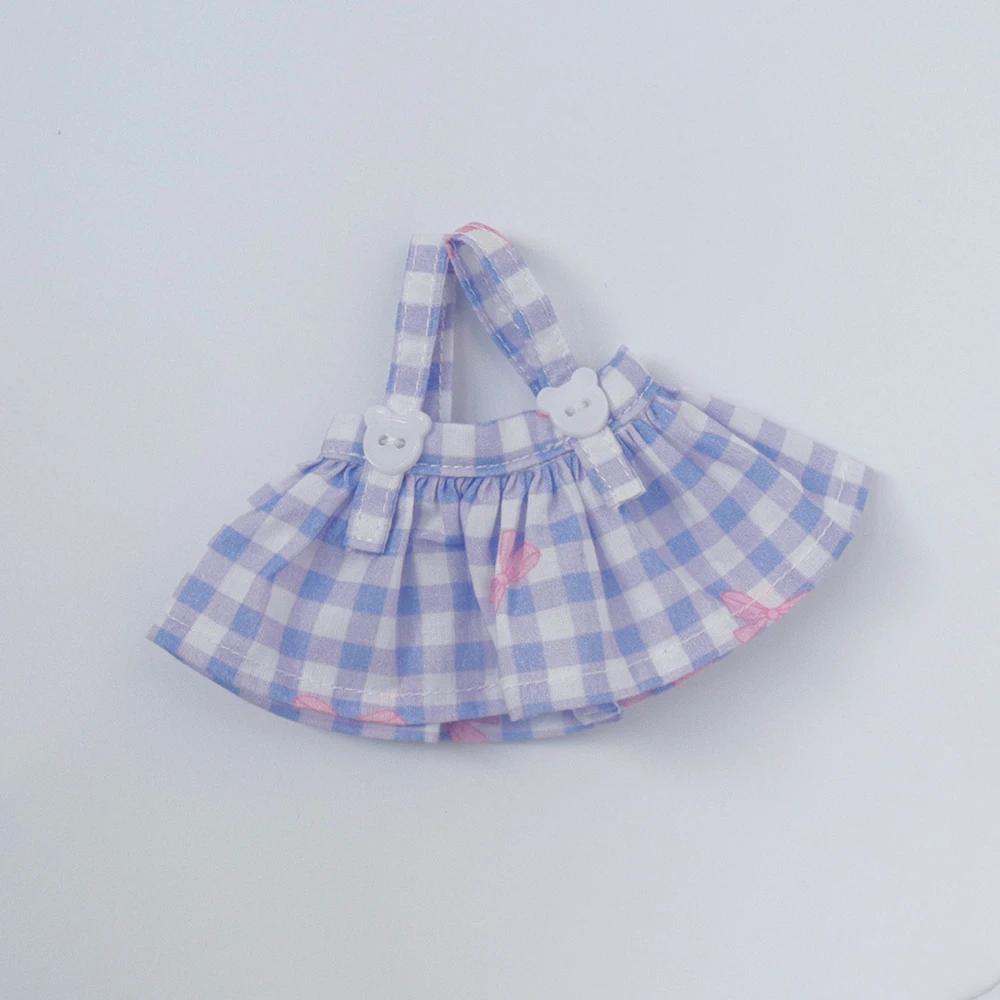 

Small 1/6 BJD Doll Clothes Sweater Shirt Heart Dress Plaid Suspender Skirt Denim Skirt Princess for Big head Diandian Fat Body for small 1-6