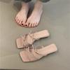 Gentle Fairy Wind Cool Slippers Summer 2025 French Elegant Bow Open-toed Slippers with Temperament