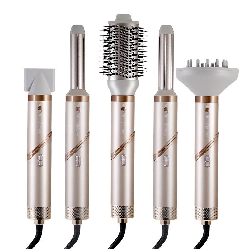 Cross-border Multi-functional Electric Hair Styler: Hot Air Dryer, Curl, Straighten & Blow Comb Set