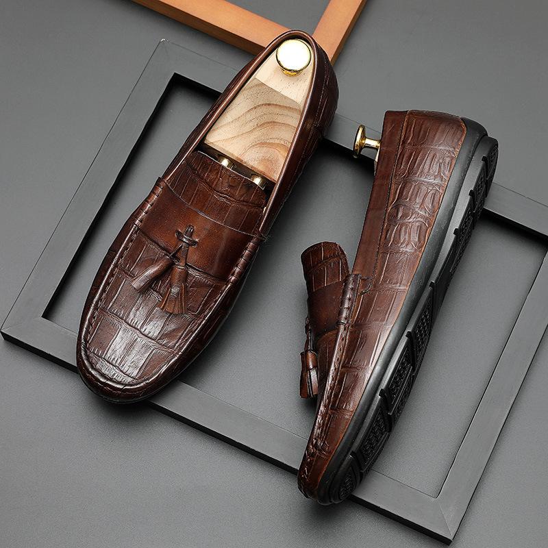 

Men S Doudou Shoes Leather Casual Shoes Fashion Trend Cowhide Men S Shoes 44