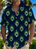 3D Printed Peacock Feather Hawaiian Short Sleeve Shirt Plus Size Men's Casual Short Sleeve Comfortable Fabric