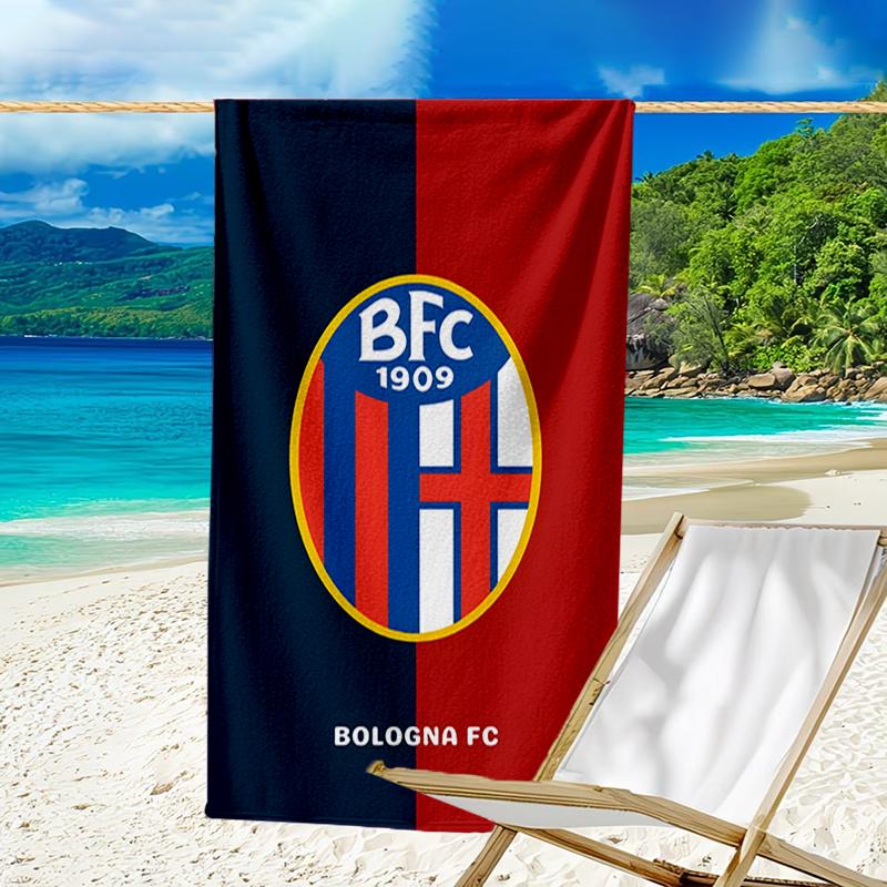 Football Bologna Beach Towel - Soft, Absorbent Microfiber, Lightweight, Ideal for The Beach, Parties, Travel, Camping Fan Gifts