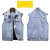 Men's Denim Sleeveless Vest Casual Vintage Large Size Vests