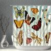 Plant Floral Shower Curtain 3D Butterfly Flower Natural Landscape  Bathroom Curtains Polyester Fabric With Hook Home Bath Decor