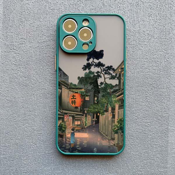 Landscape phone case For iPhone 16 14 11 12 13 15 Pro Max Mini 7 8 Plus XS X XR SE2 Japan Series Aestheticism Scenery Back Cover