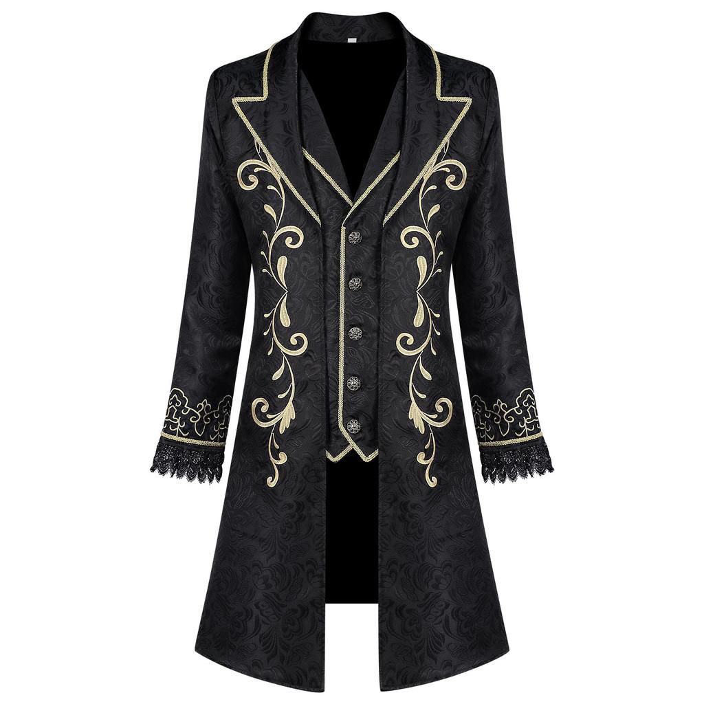 Medieval Prince Costume Set For Halloween Cosplay With Polyester Fabric For Stage Performance