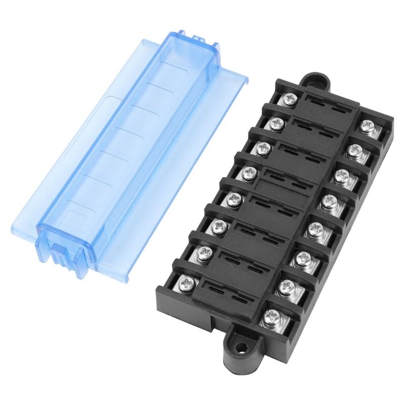 Car Fuses Box Circuit Block with Screw Connections, 4/6/8 Way Multiple Output Positions and Mounting Ears