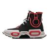 Li Ning Reburn Slip Resistant And Abrasion Resistant Coverage High top Sports Casual Shoes Men's Black Red AGBN054-1