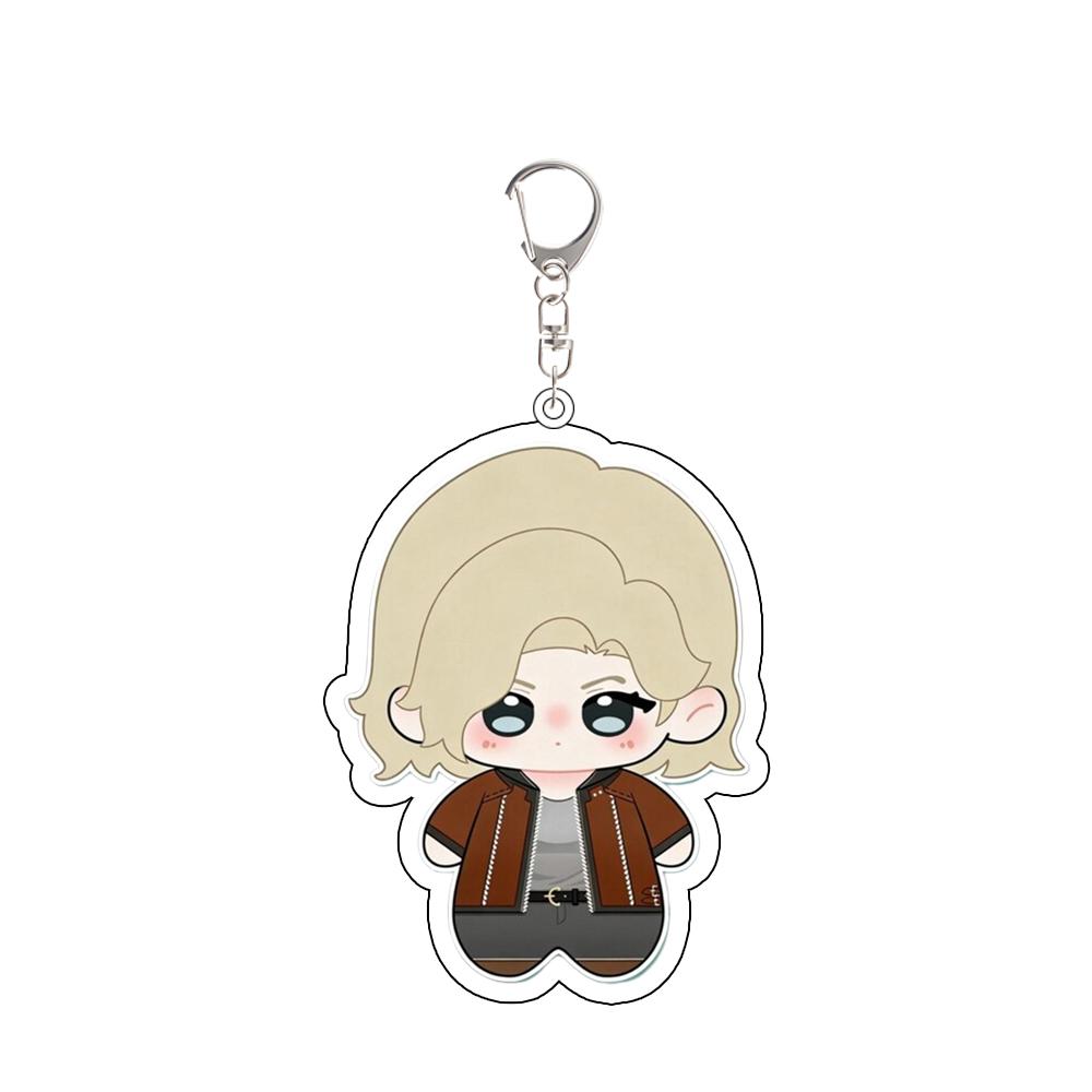 

For Game Peripherals RE Requiem Leon Grace Emily Q Version Acrylic Keychain Creativity Backpack Accessories Festival Gift