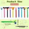 10pcs Mouse Head Character Ears Pens Set, Retr ctable Ballpoint Pen, Multi Color Jumbo Autograph Princess Pencil Signature Office Desk Stationary