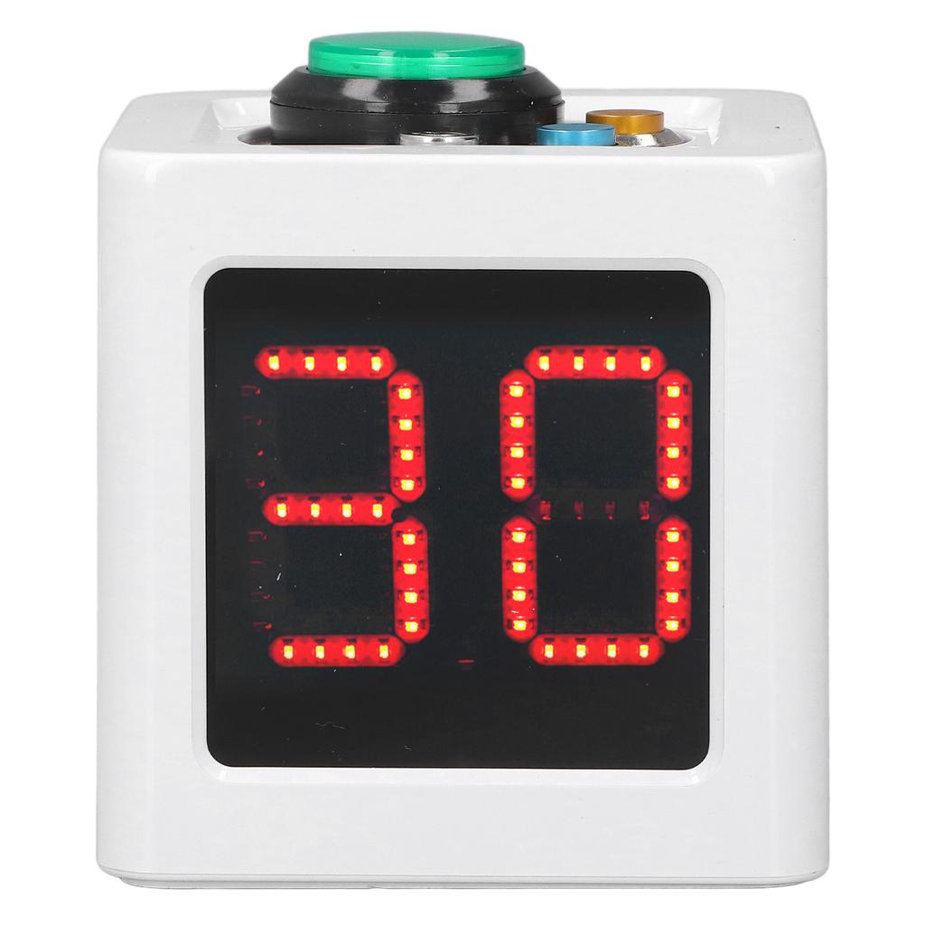 Kube Timer 1,4in 4-sidet Digital Shot Nedtelling Stoppeklokke for Privat Poker Sjakk Kasinoer Hvit