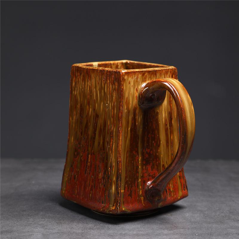 Large Capacity Ceramic Cup Large Creative Kiln Change Supply Water Cup Retro Coffee Cup